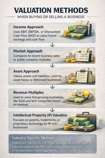 Valuation Methods used in business acquisitions